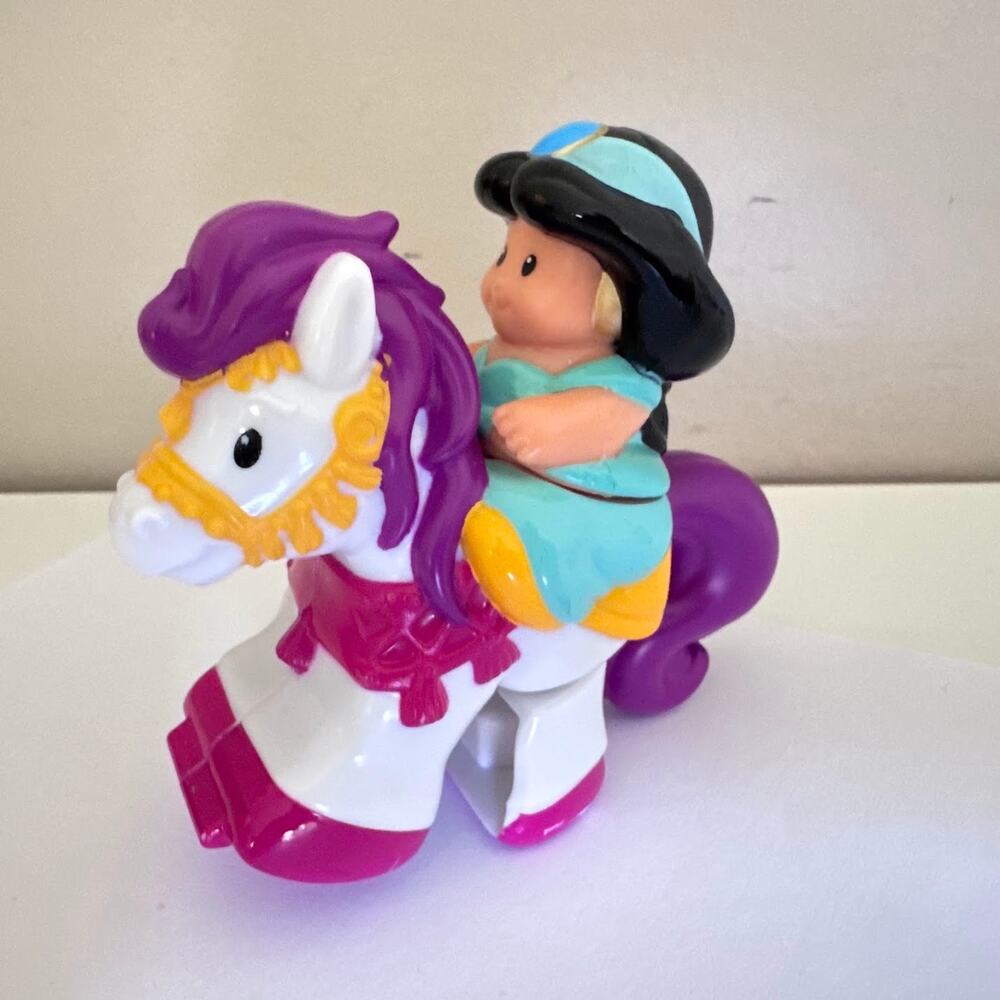 Fisher-Price Little People Disney Princess Jasmine Klip Klop White Horse Rare